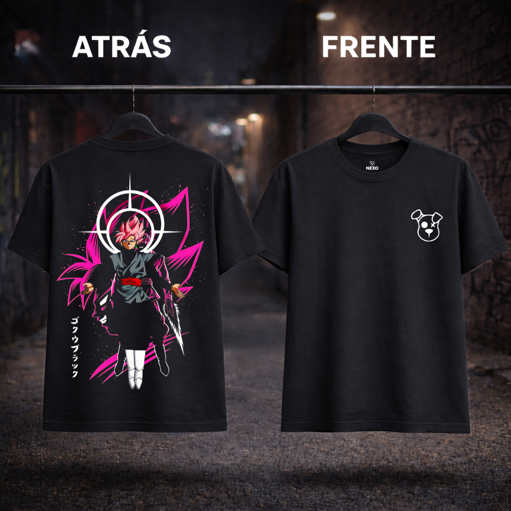 Camiseta NEXO Dark Rose Power – Negro