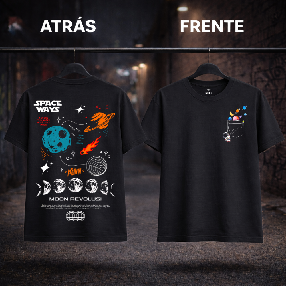 Camiseta NEXO Space Ways – Negro