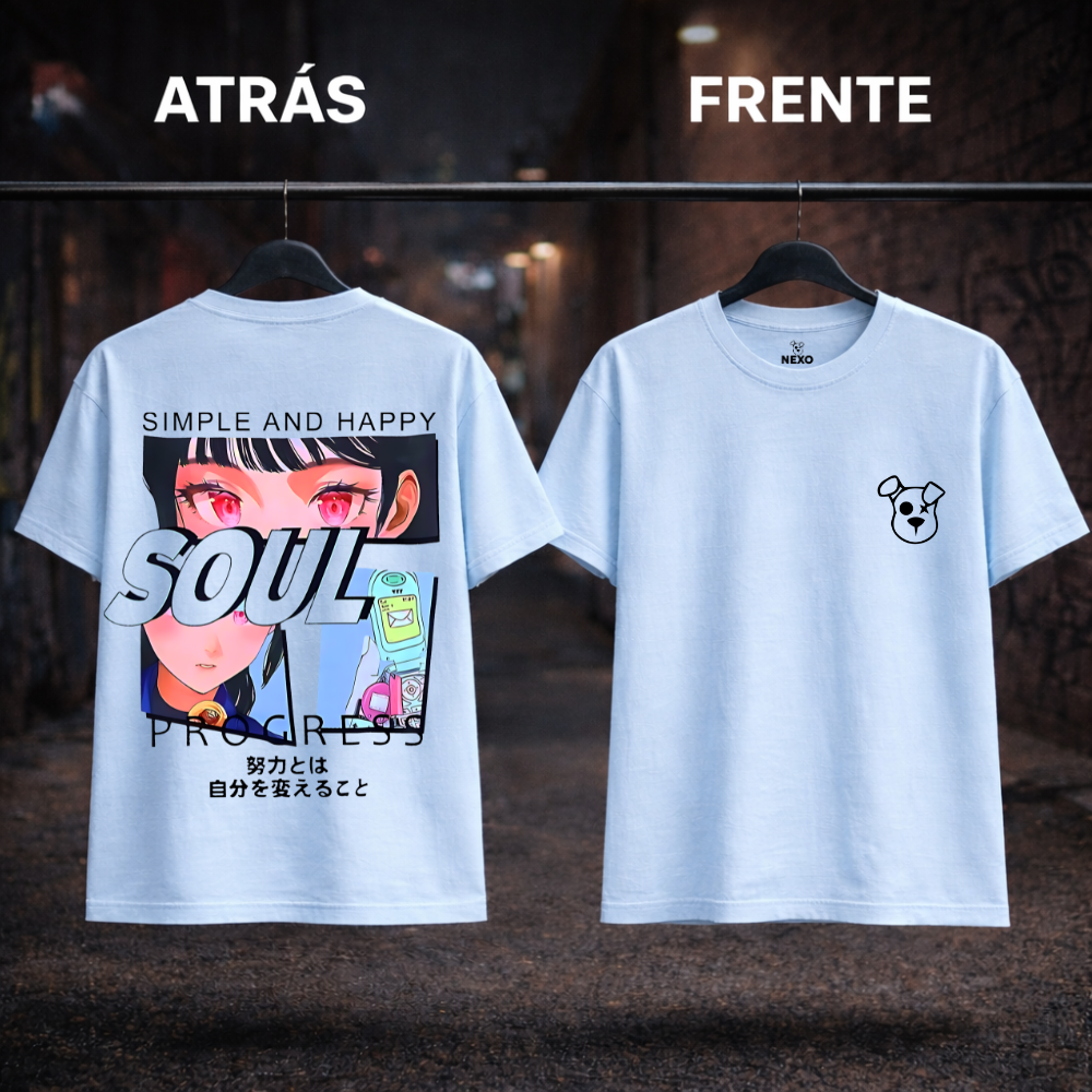 Camiseta NEXO Soul Progress – Celeste
