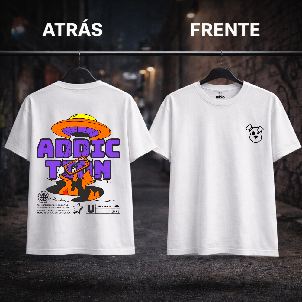 Camiseta NEXO Addic Toon – Blanco