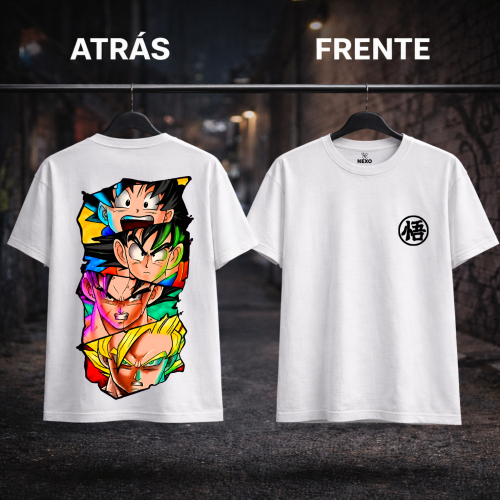 Camiseta NEXO Anime Power – Blanco