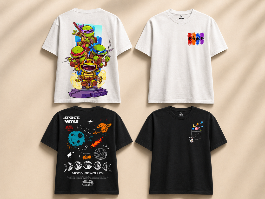 Combo Tortugas Ninja + Space Ways | 2 Camisetas